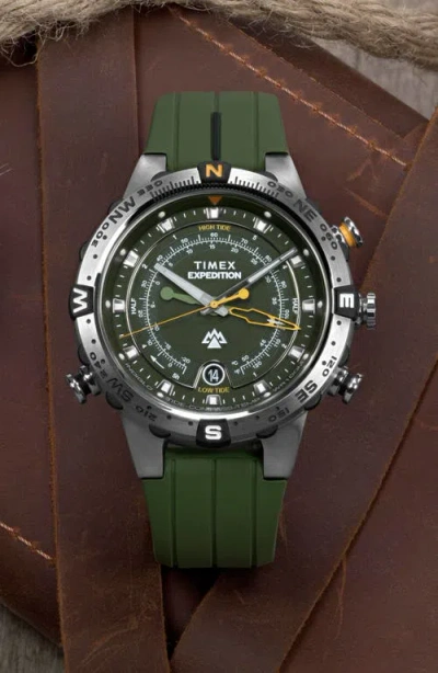 Timex Expedition Tide-tem-compass 45mm In Green