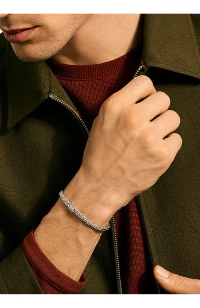 John Hardy Sterling Silver Icon Diamond Bracelet In Metallic