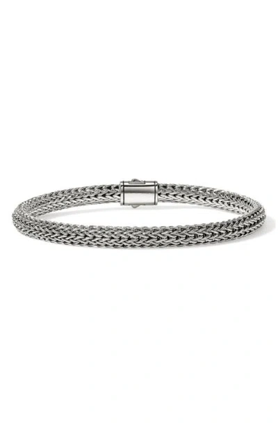 John Hardy Sterling Silver Icon Diamond Bracelet In Metallic