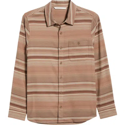 Free Fly Seawool Flannel Button-up Shirt In Brown