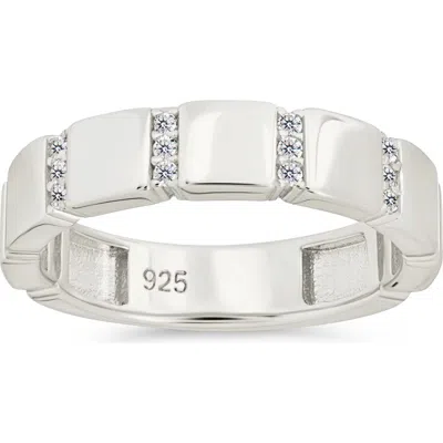 Sterling Forever Bradley Cubic Zirconia Ring In Metallic