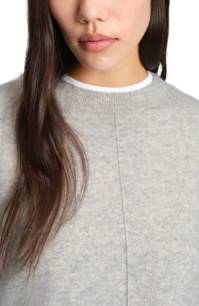 Hugo Boss Fascona Cashmere Crewneck Sweatshirt In Gray