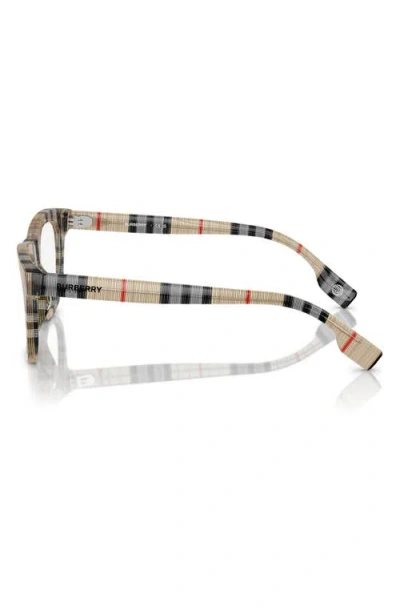 Burberry 47mm Rectangular Optical Glasses In Brown