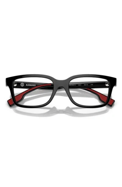 Burberry 50mm Rectangular Optical Glasses In Black