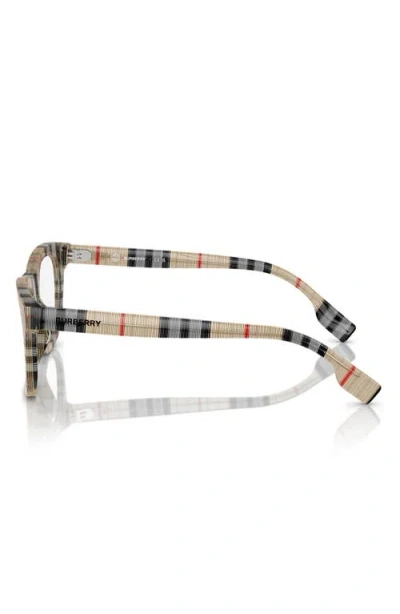 Burberry 47mm Rectangular Optical Glasses In Neutral