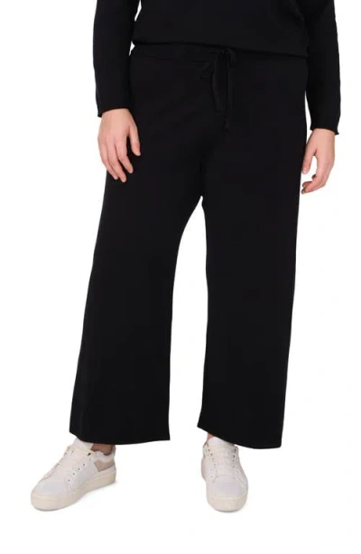 Vince Camuto Plus Size Solid Pull-on Wide-leg Pants In Black