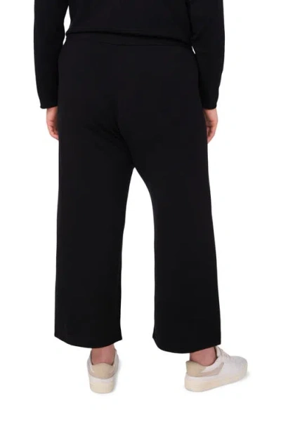 Vince Camuto Plus Size Solid Pull-on Wide-leg Pants In Black