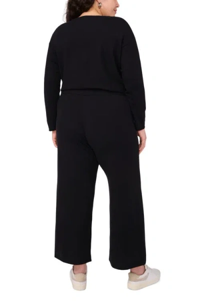 Vince Camuto Plus Size Solid Pull-on Wide-leg Pants In Black