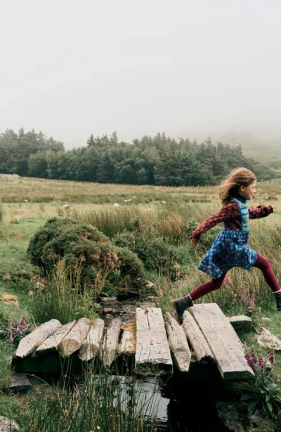 Mini Boden Kids' Floral Print Cotton Jersey Dress In Multi