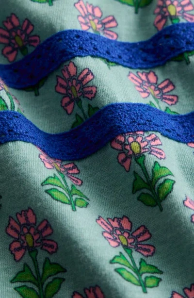 Mini Boden Kids' Floral Print Cotton Jersey Dress In Multi