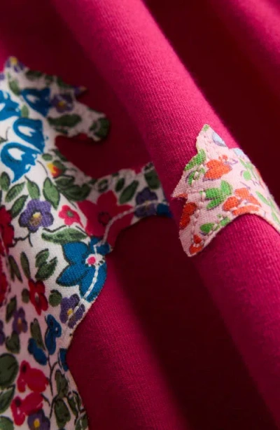 Mini Boden Kids' Appliqué Cotton Jersey Dress In Red