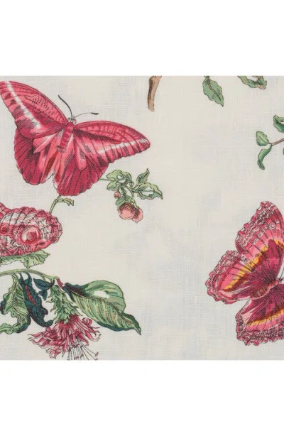 Matouk Baudin Butterfly Set Of 4 Linen Cocktail Napkins In Multi