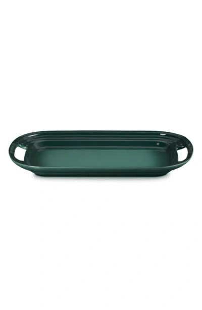 Le Creuset Stoneware 14" Serving Platter In Green