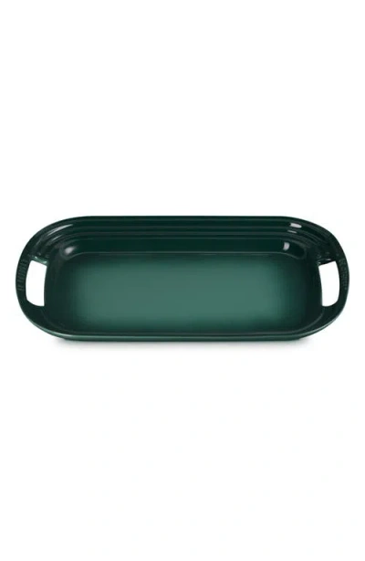 Le Creuset Stoneware 14" Serving Platter In Green