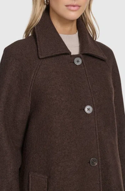 Andrew Marc Jupiter Wool Blend Balmacaan In Multi