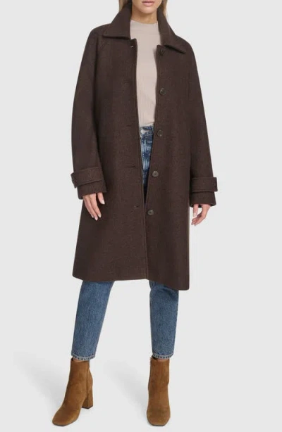 Andrew Marc Jupiter Wool Blend Balmacaan In Multi