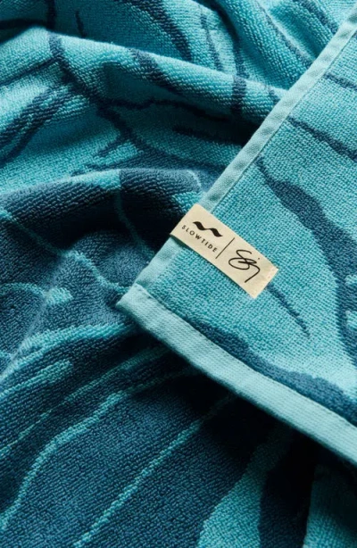 Slowtide Ulu Bath Towel In Blue
