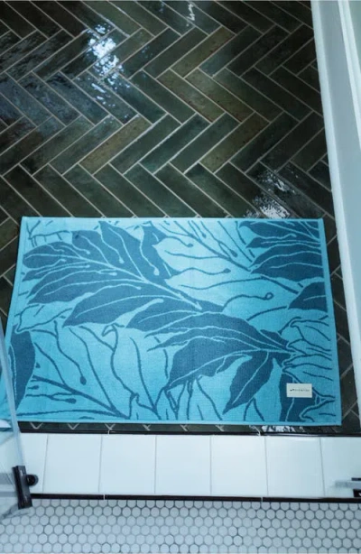 Slowtide Ulu Bath Mat In Blue