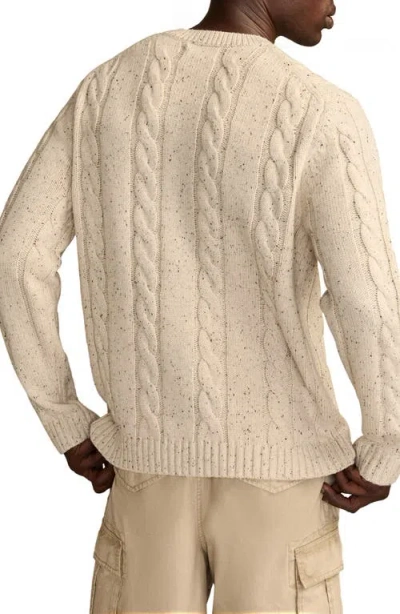 Lucky Brand Neppy Cabled V-neck Sweater In Gray
