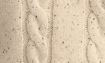 Lucky Brand Neppy Cabled V-neck Sweater In Gray