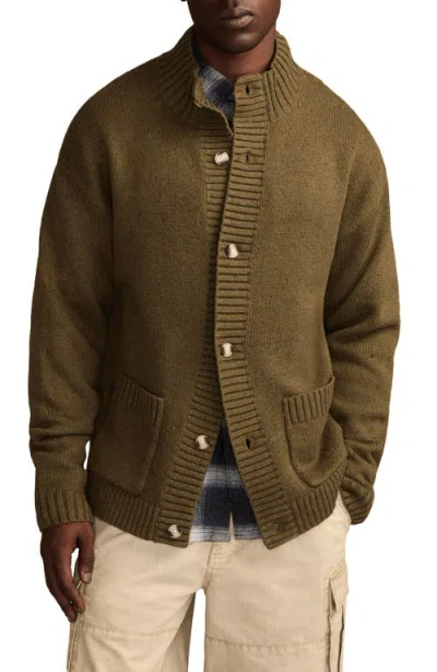 Lucky Brand Men's Button Down Mock Neck Cardigan In Green