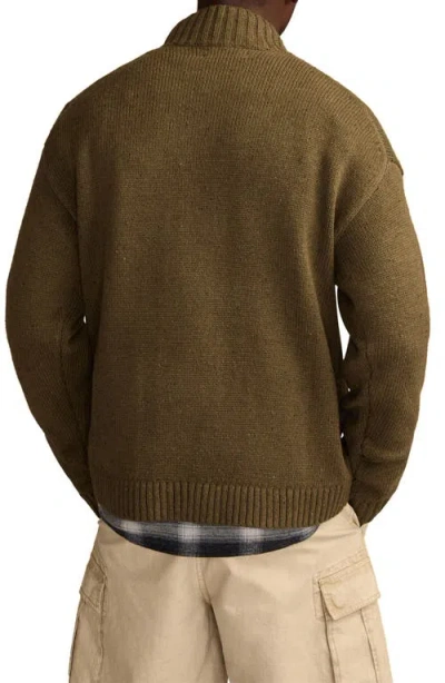 Lucky Brand Men's Button Down Mock Neck Cardigan In Green