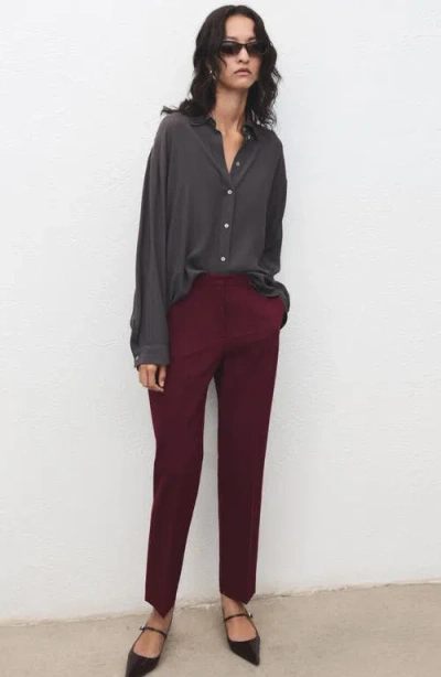 Mango Women's Straight Suit Pants In Burgundy