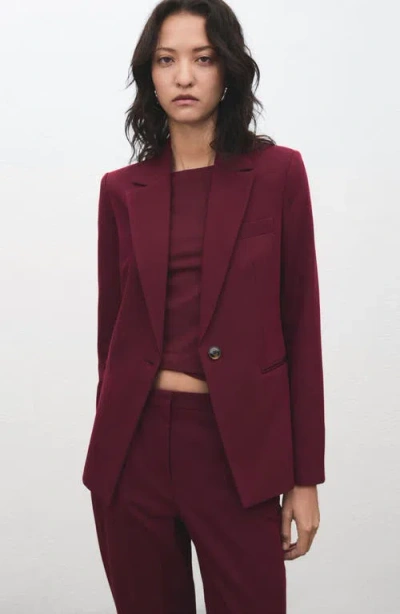 Mango Women's Straight Suit Pants In Burgundy