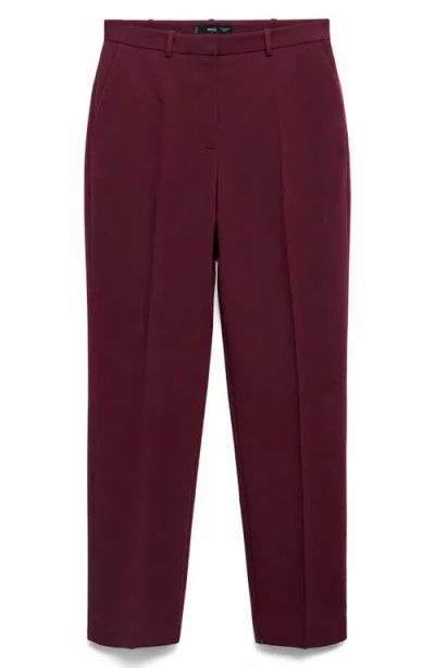Mango Women's Straight Suit Pants In Burgundy