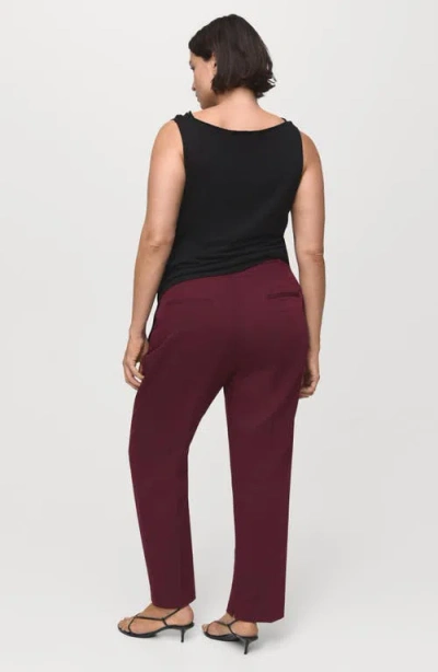 Mango Women's Straight Suit Pants In Burgundy