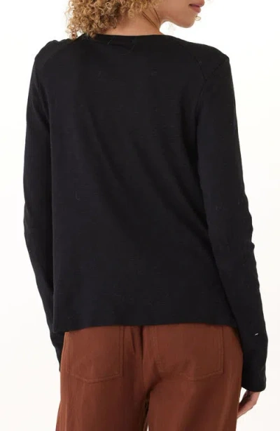 Threads 4 Thought Francine Texture Slub Long Sleeve T-shirt In Black