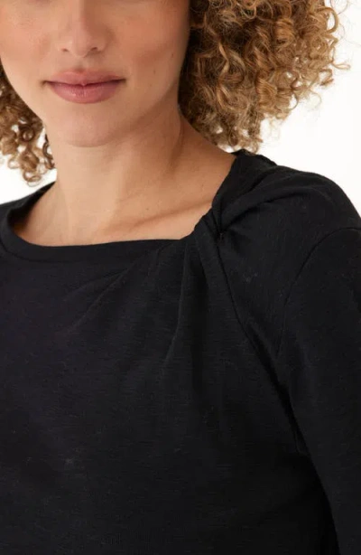 Threads 4 Thought Francine Texture Slub Long Sleeve T-shirt In Black