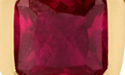 Made By Mary Cubic Zirconia Birthstone Stud Earrings In Gold