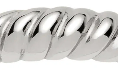 Made By Mary Gloss Croissant Ring In Metallic