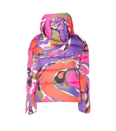 Pucci Abstract-print Puffer Jacket Clothing In Multi