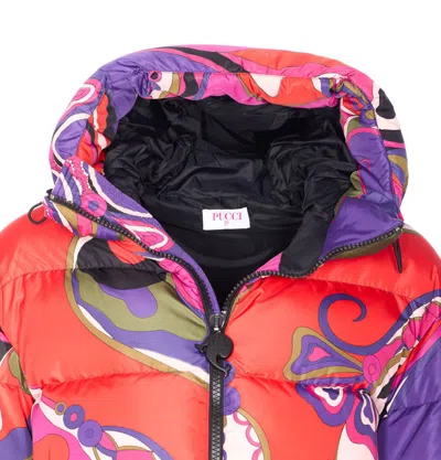 Pucci Abstract-print Puffer Jacket Clothing In Multi
