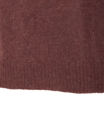 Seven Gauge Half-zip High-neck Polo Shirt In Burgundy