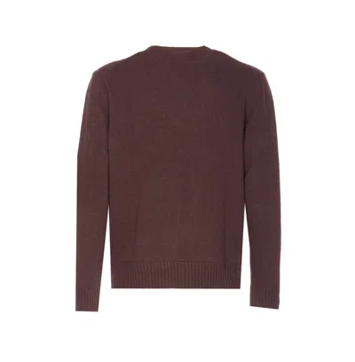 Seven Gauge Wool Crewneck Sweater In Brown