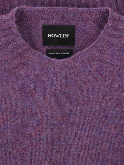 Howlin' Ribbed Cuff Crew Neck Sweater Design In Purple