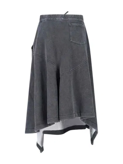 Our Legacy Midi Skirt With Drawstring And Pockets In Gray