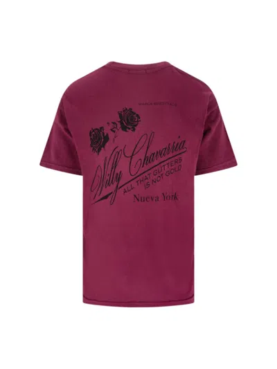 Willy Chavarria Proverb Easy Printed Cotton-jersey T-shirt In Purple