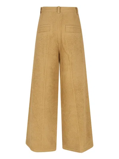 Low Classic Wool And Alpaca Blend Trousers In Neutral