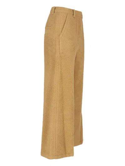Low Classic Wool And Alpaca Blend Trousers In Neutral