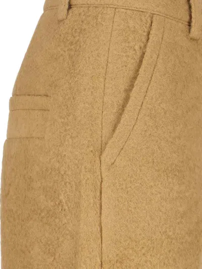 Low Classic Wool And Alpaca Blend Trousers In Neutral