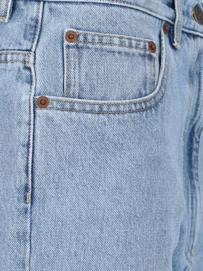 Valentino Straight Leg Five-pocket Trousers With Belt Loops In Blue