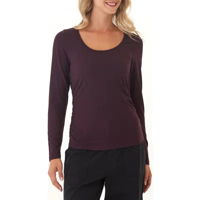 Threads 4 Thought Lucia Luxe Jersey Ruched Long Sleeve T-shirt In Blue