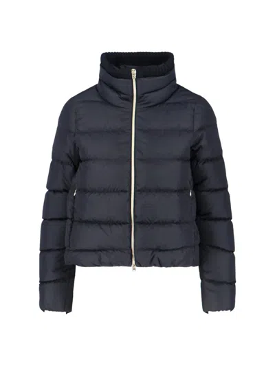 Herno Quilted High Collar Casual Jacket In Multi