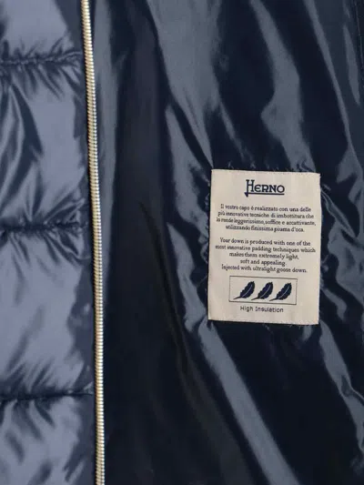 Herno Cleofe Down Jacket In Nylon In Blue
