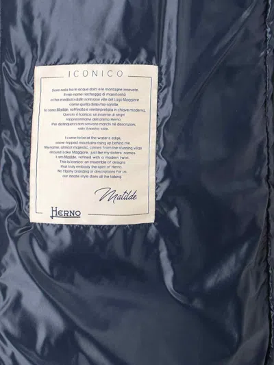 Herno Cleofe Down Jacket In Nylon In Blue