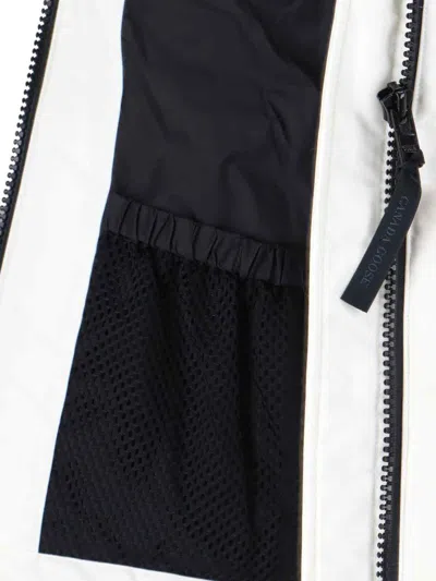 Canada Goose Hooded Jacket With Side Pockets And Cuffs In White